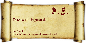 Muzsai Egmont névjegykártya